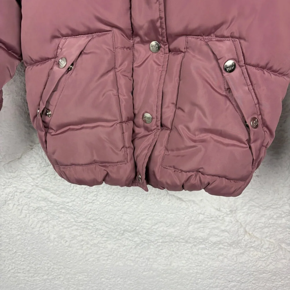 DKNY SPORT pale rose Pink Sherpa lined Puffer warm winter Jacket size 6X
